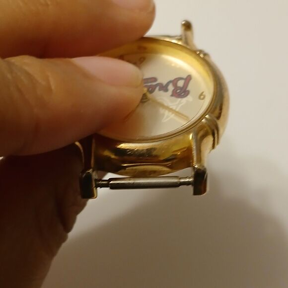 Vtg 1996 MLB Sun Time Men's Atlanta Braves Gold Tone Watch Case Japan Movt - Picture 14 of 14